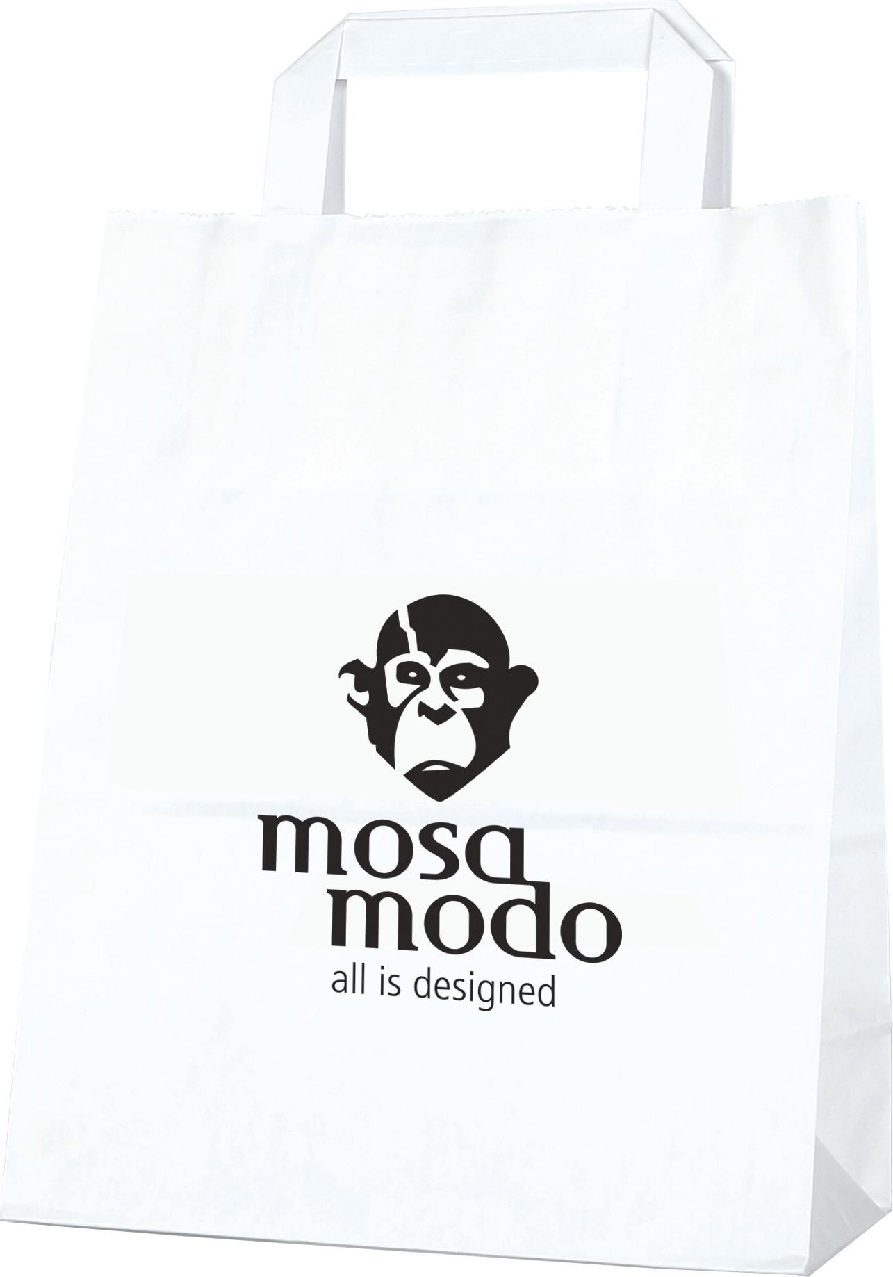 Paper shopping bag Flat handle 25 x 17 x 33 cm