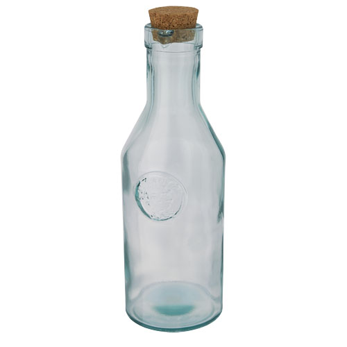 Fresqui karaf van gerecycled glas met kurken deksel