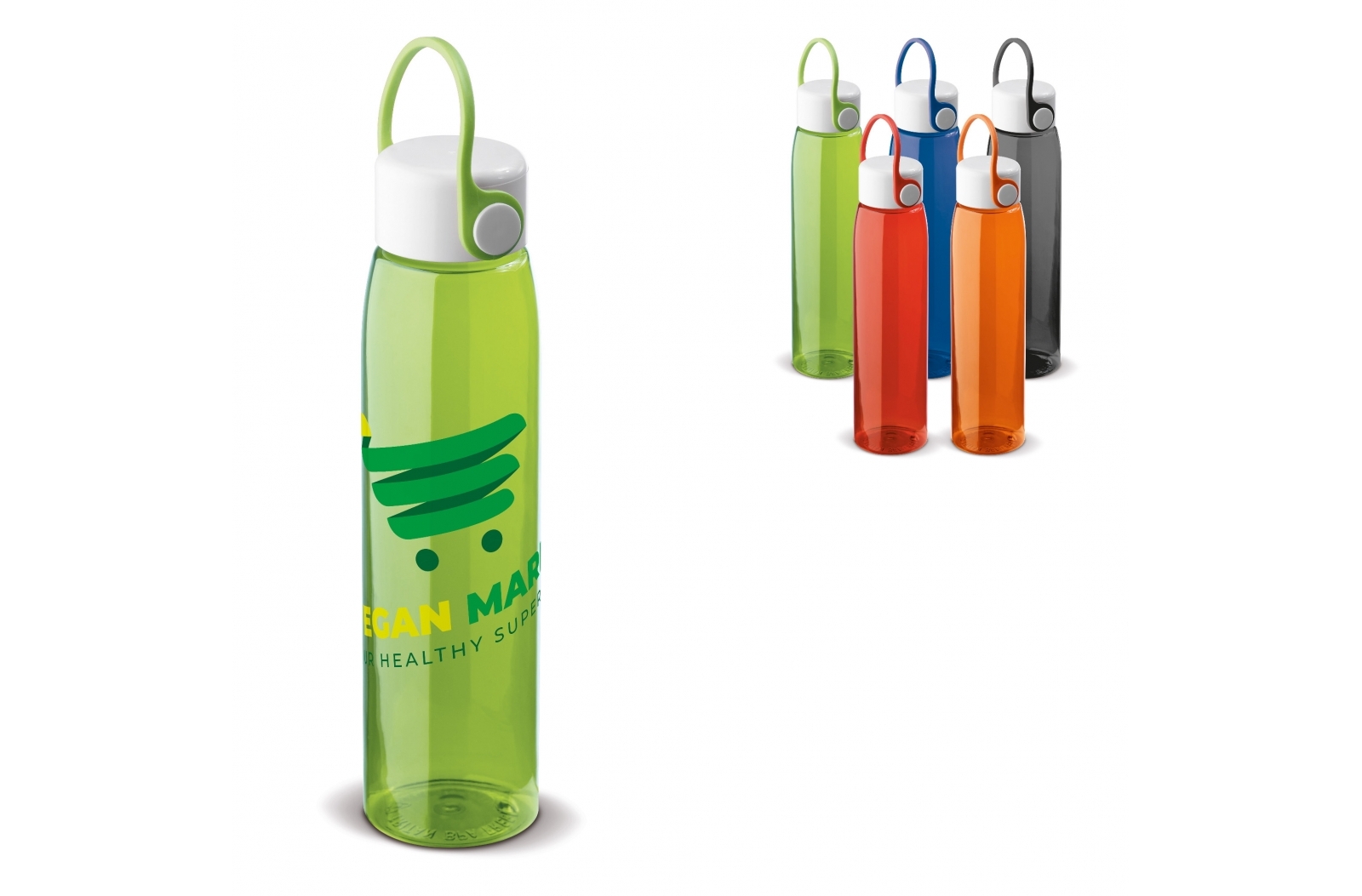Waterfles kleurrijk 500ml  Lichtgroen