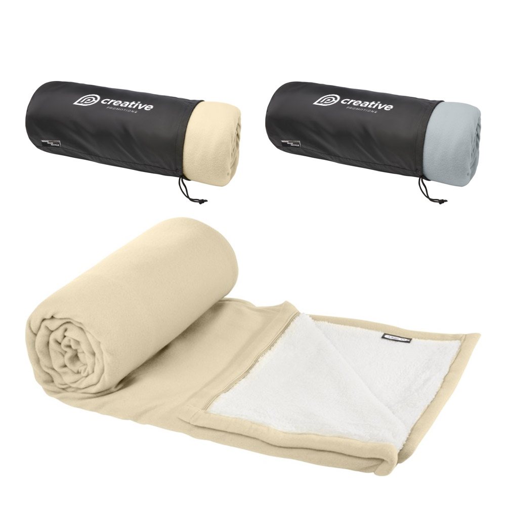 Marigold GRS RPET polair fleece en sherpa deken