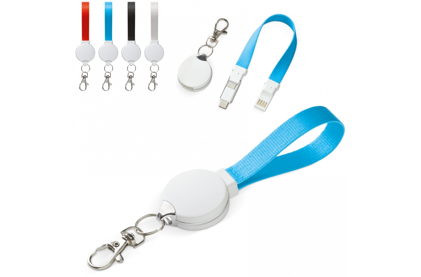 Oplaadkabel in sleutelhanger 3-in-1