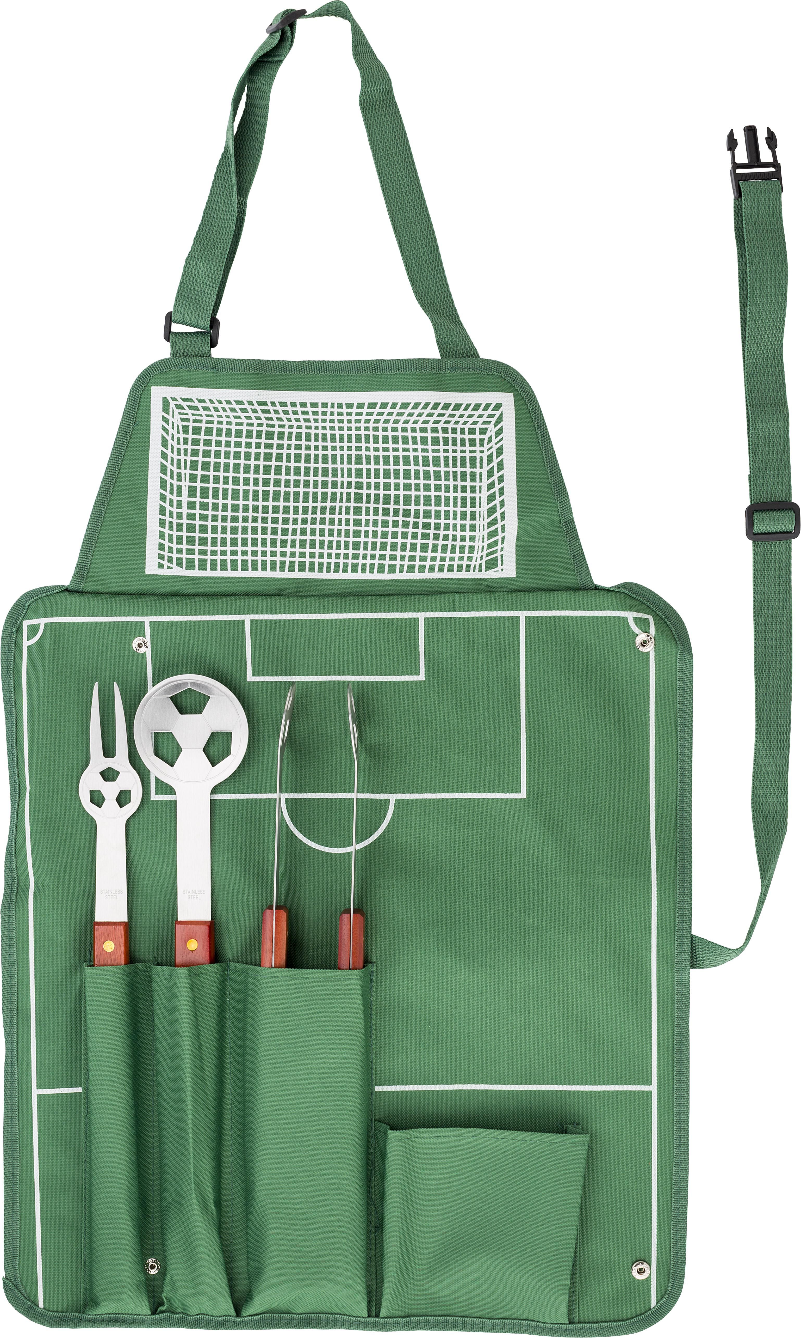 Nylon (600D) schort met barbecue set Christina