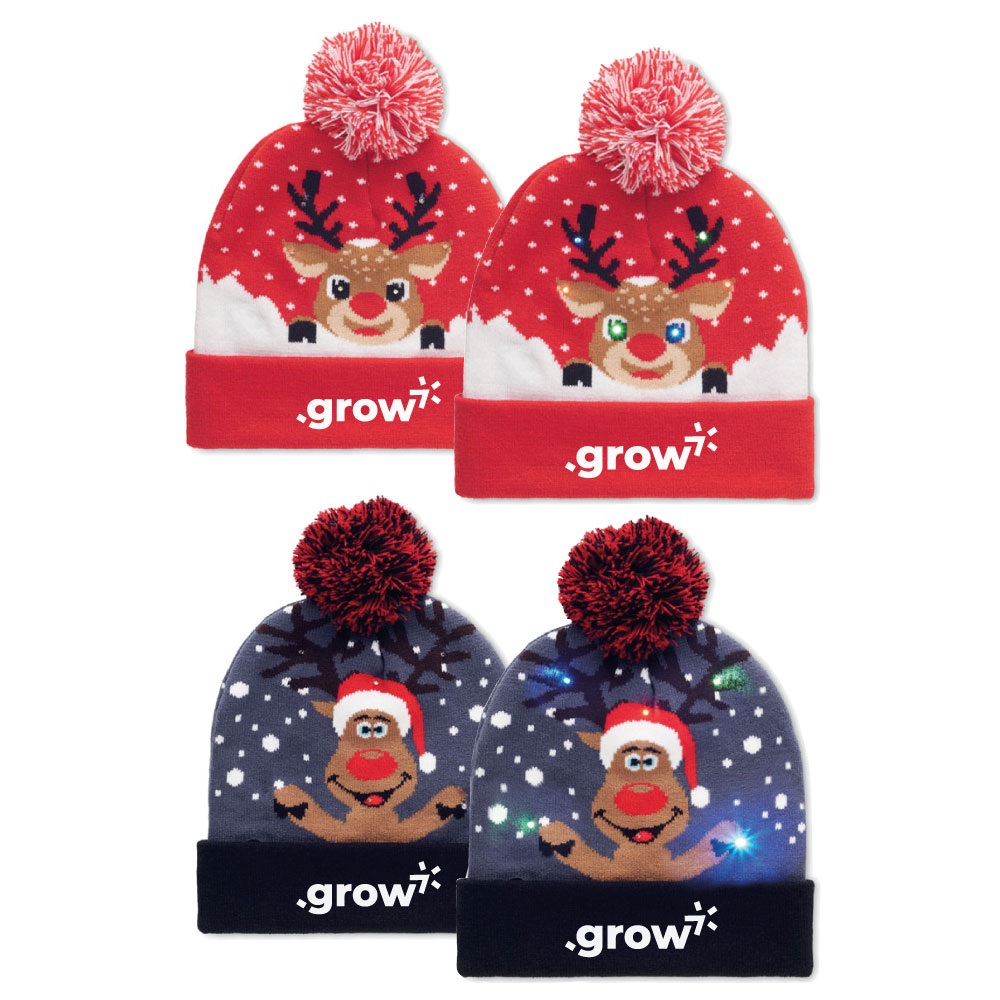 SHIMAS LIGHT Gebreide kerstmuts LED