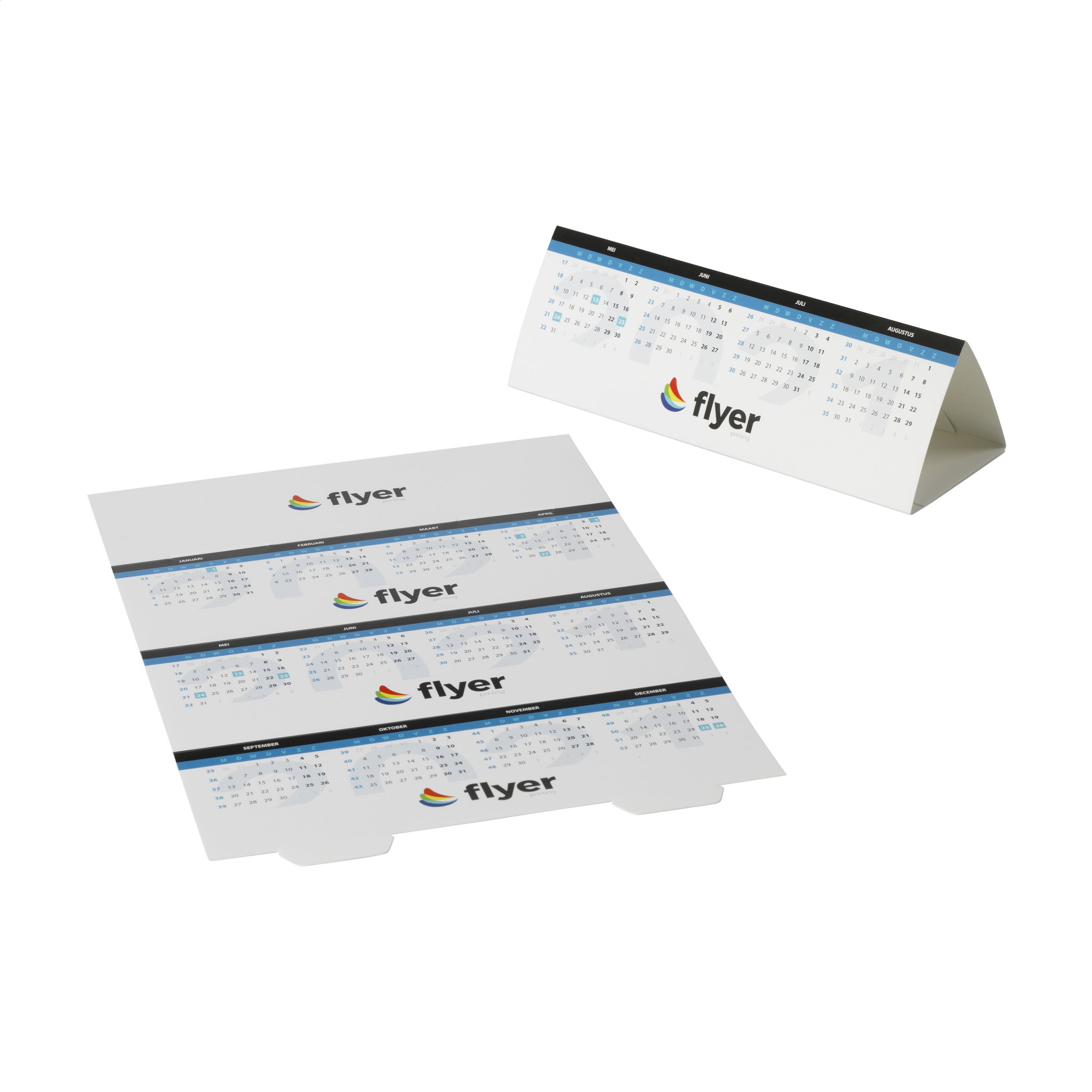 4-Maands Bureaukalender A4 (driehoek)