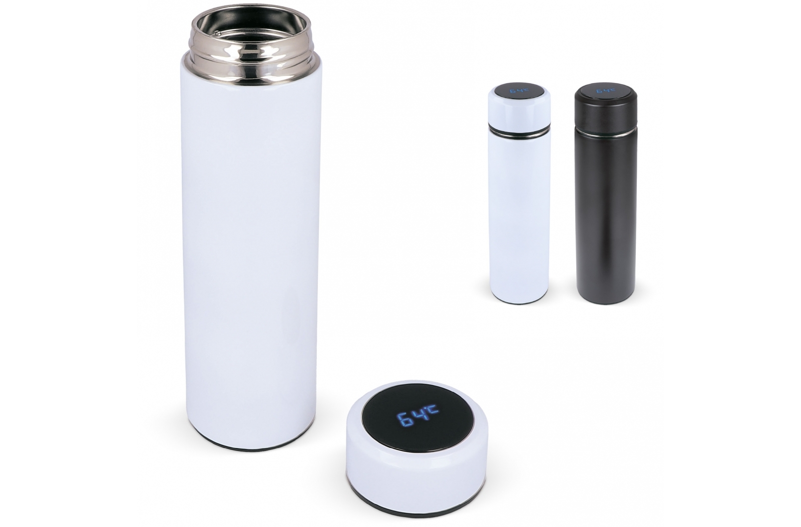 Isolatiefles met digitale thermometer 500ml