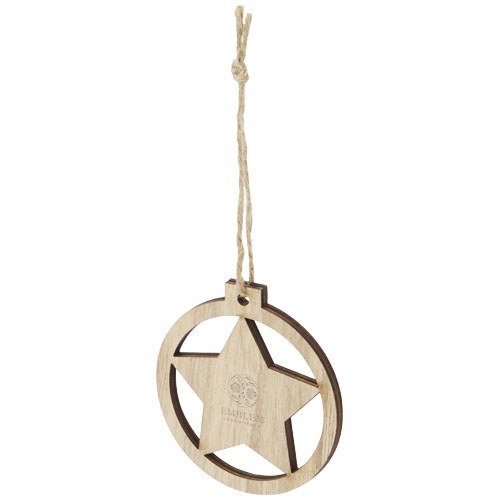 Natall houten ster ornament