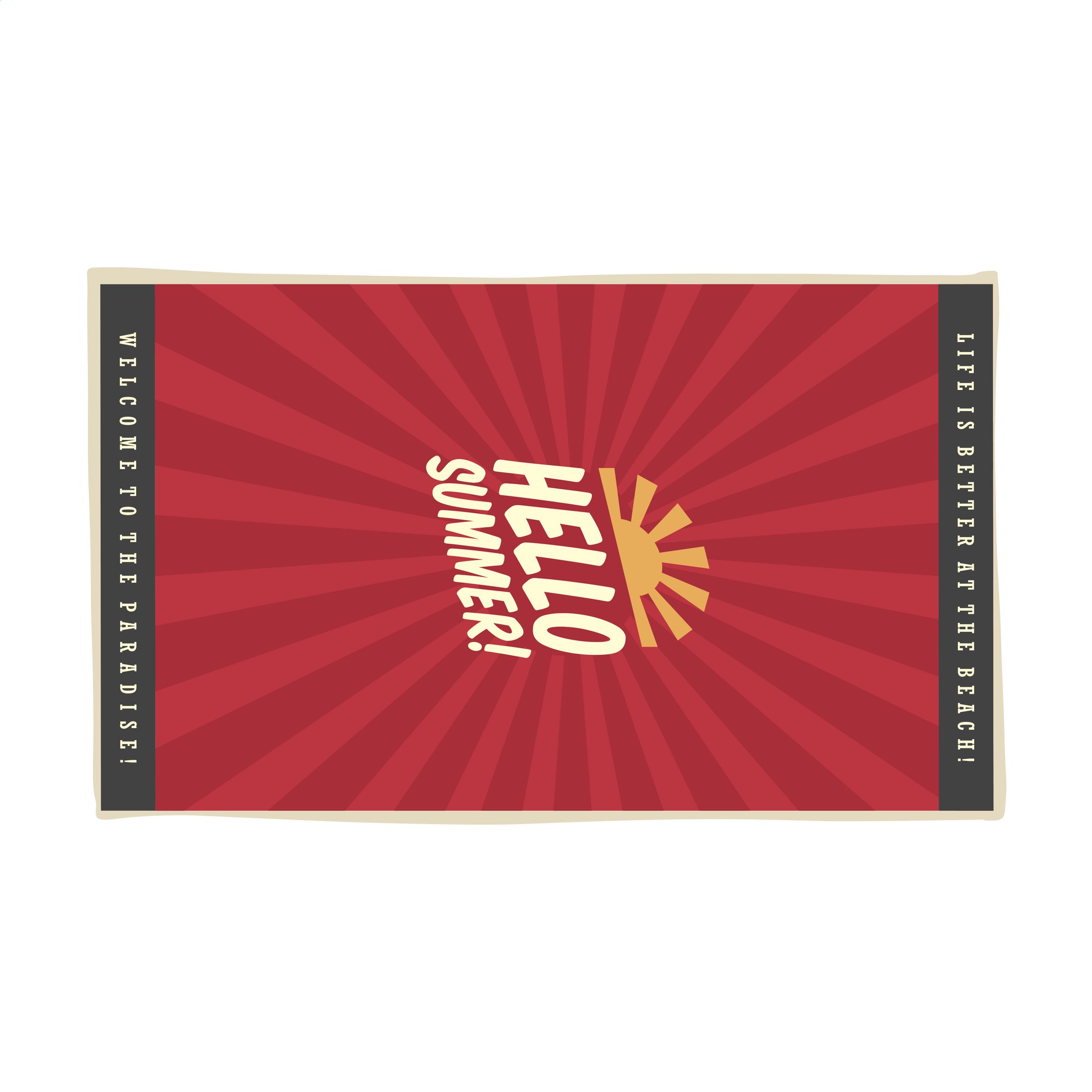 Printed BeachTowel 300 g/m² 100x180 strandlaken