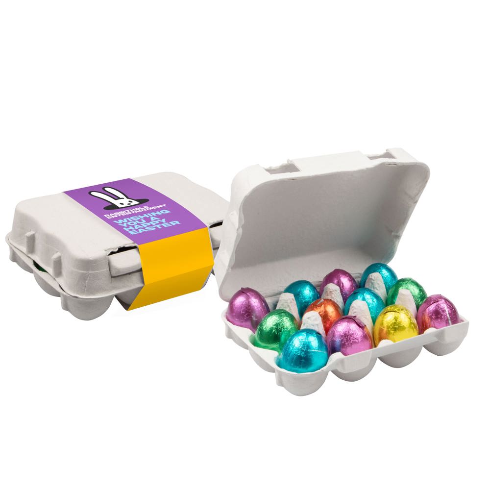 Doosje chocolade Paaseitjes 12 stuks
