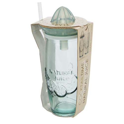 Verano cocktailbeker van gerecycled glas met pers