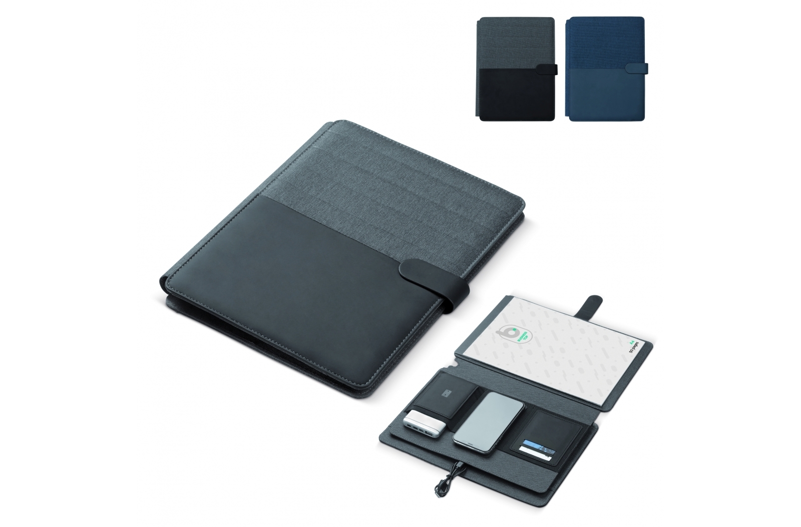 Portfolio met draadloze lader 5W A4