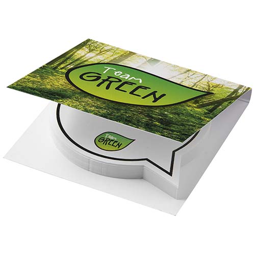 Sticky-Mate® sticky notes in de vorm van een spraakballon met zachte cover