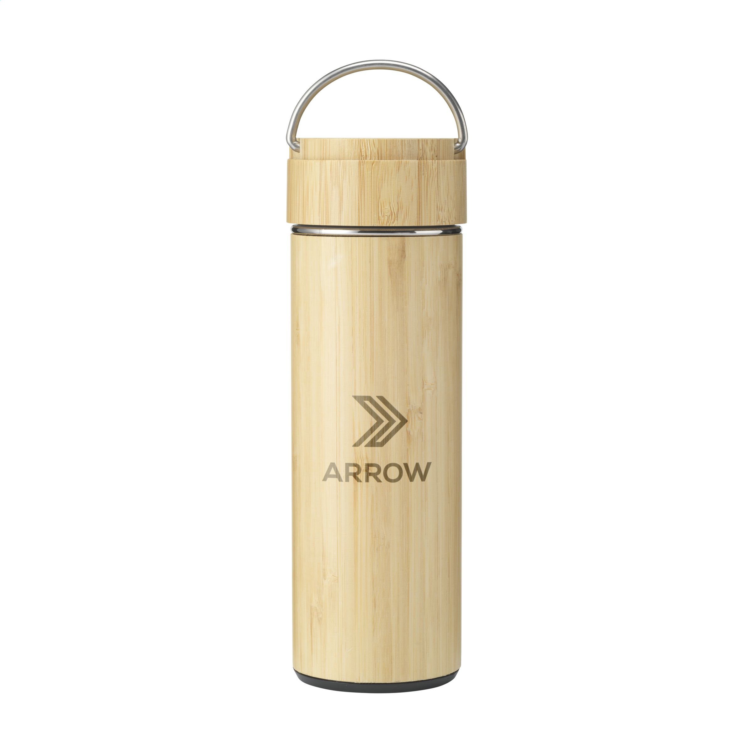 Nikko 330 ml bamboe thermosfles/thermosbeker