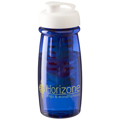 H2O Pulse® 600 ml sportfles en infuser met flipcapdeksel