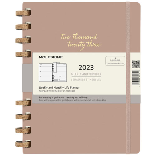 12M XL dagplanner met spiraal en hardcover