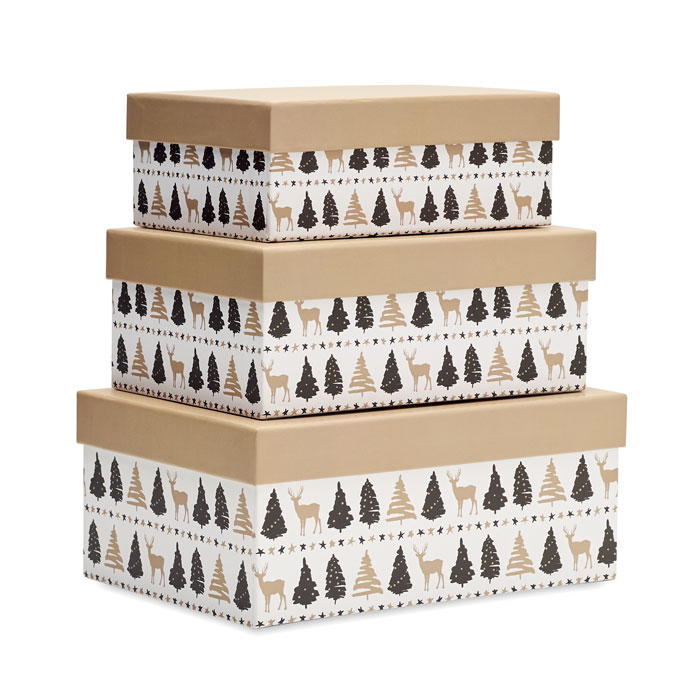 SURPRISE Set van 3 kerst geschenkdozen
