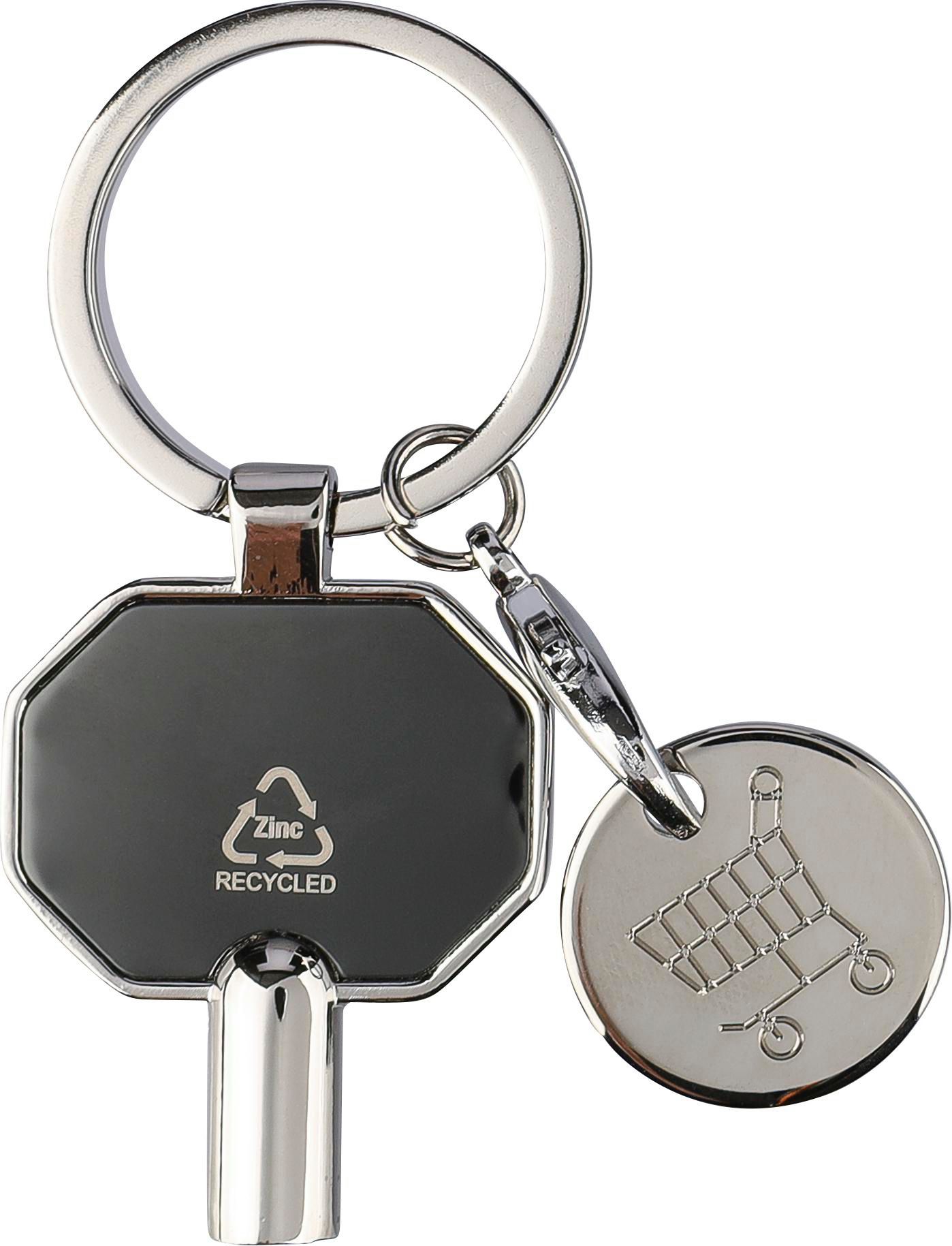 Sleutelhanger met ontluchtingssleutel Mara | Gerecycled | Winkelwagenmuntje