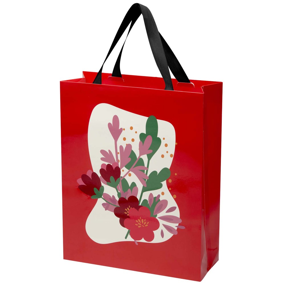 Smartfold papieren tas van 230 g/m² met lintgrepen en een glanzende laminaatlaag - 31 x 12 x 39 cm
