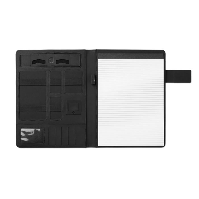 POWERFOLDY A4 schrijfmap met powerbank