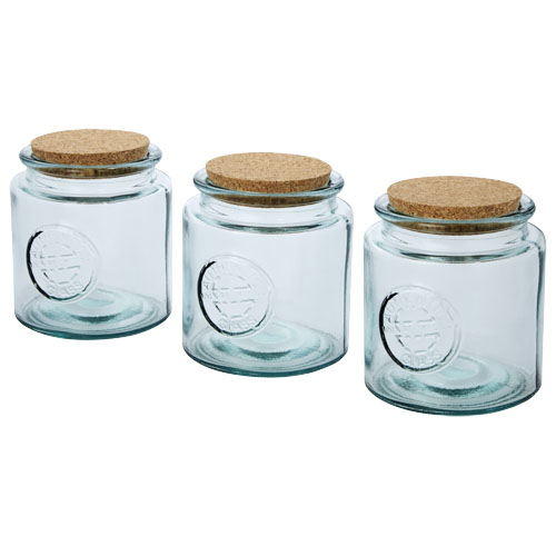Aire driedelige pottenset van 800 ml gerecycled glas