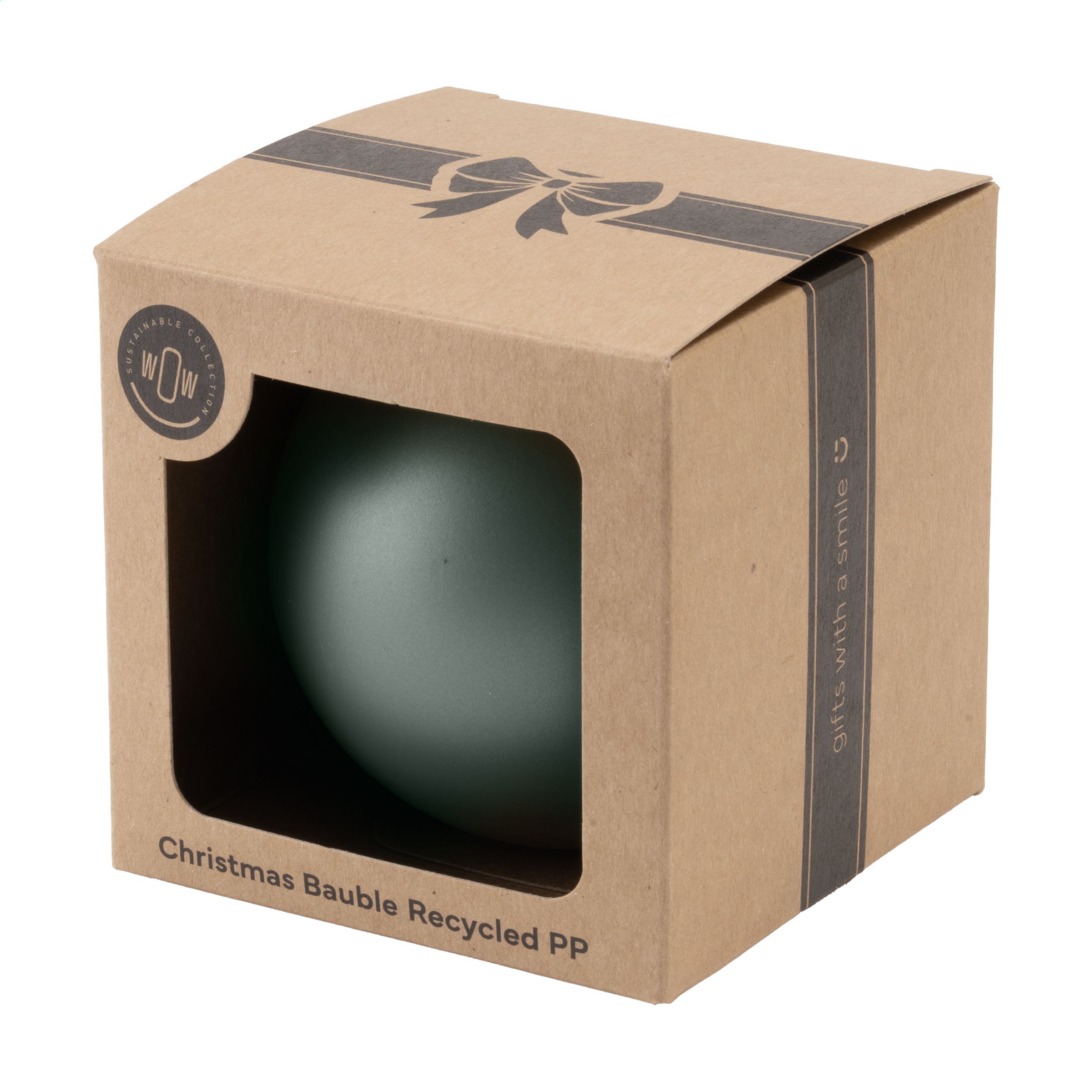 Kerstbal Ø7cm Recycled PP Box - Made in Europe