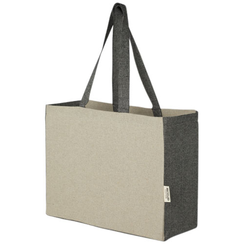 Pheebs draagtas 18 l met inzetstuk en contrasterende zijkanten van 190 g/m² gerecycled katoen