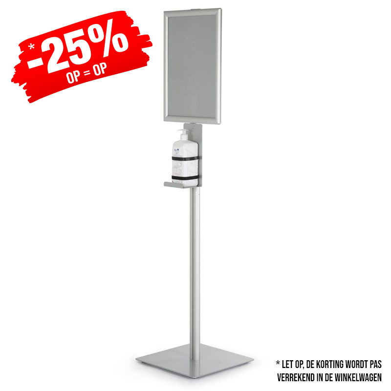 Desinfectiepaal Verstelbaar met Kliklijst A3