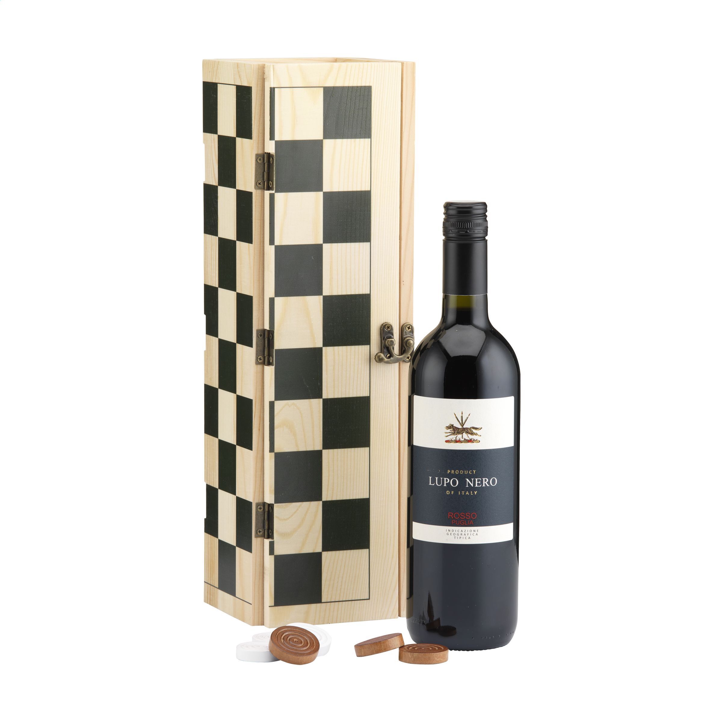 Rackpack Wijnkist Gamebox Checkers