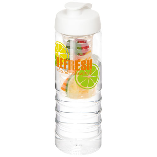 H2O Treble 750 ml drinkfles en infuser met kanteldeksel
