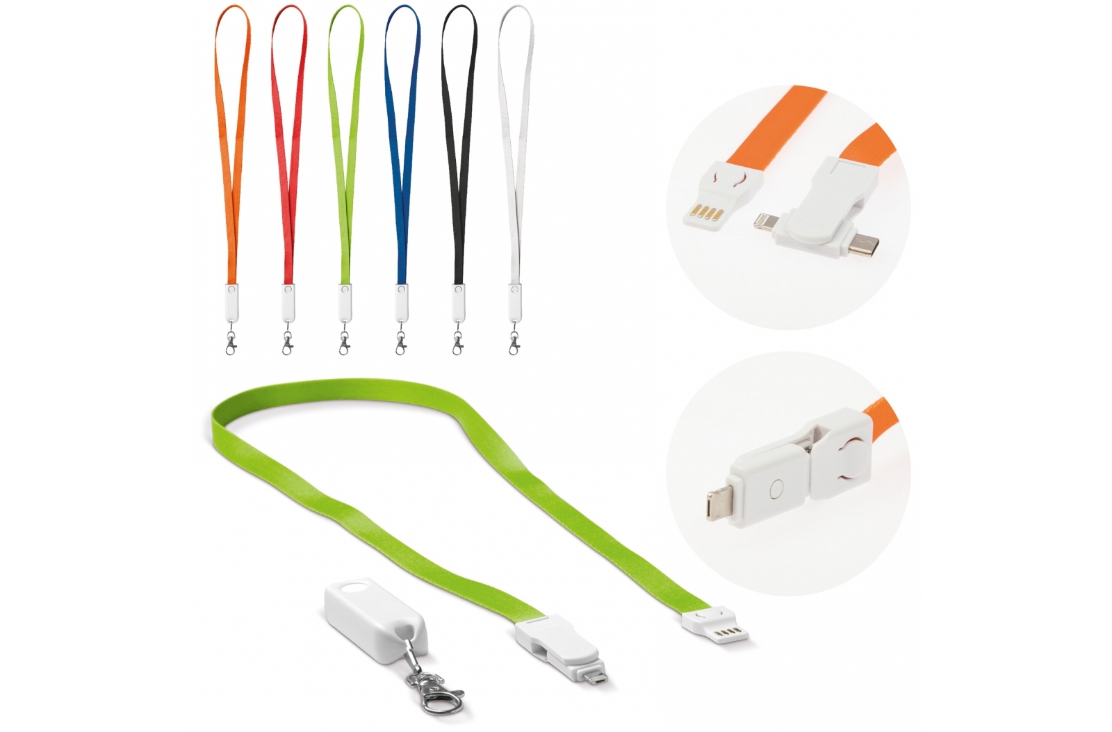 Keycord en oplaadkabel 3-in-1