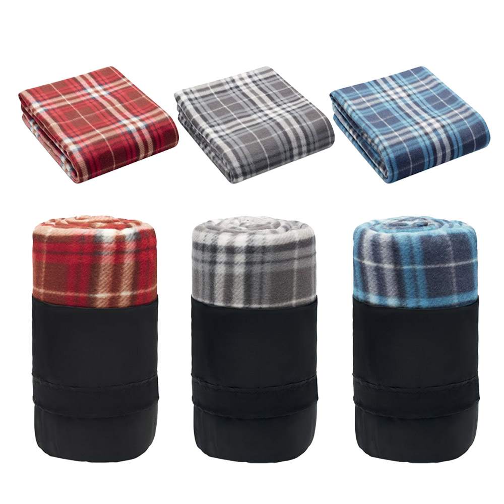 DINARA RPET Geblokte RPET fleecedeken