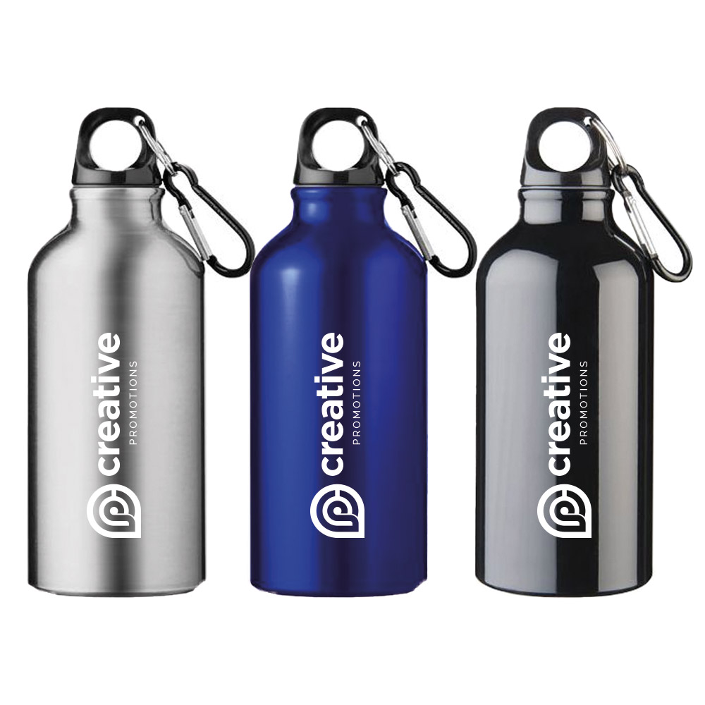 Oregon 400 ml waterfles van RCS-gecertificeerd gerecycled aluminium met karabijnhaak