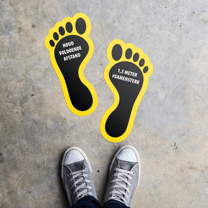 Vloersticker anti-slip - Looproute | Voor en buitengebruik