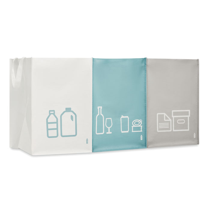 THREE BIN Set van 3 RPET gescheiden afval