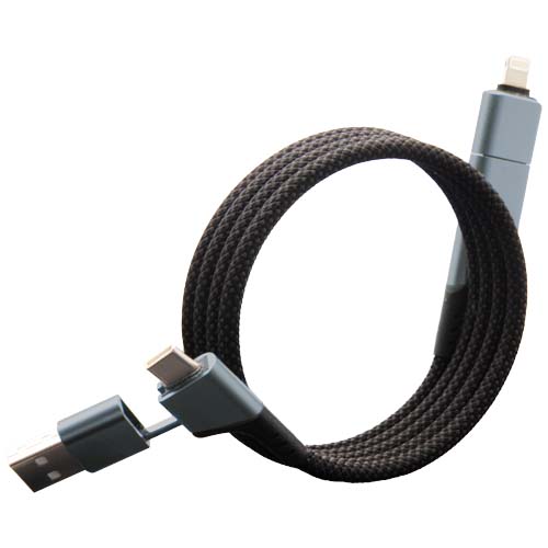 SCX.design C52 4 in 1 rPET magnetische ultrasnelle oplaadkabel van 100 W