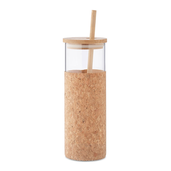 MOLUNGE Glazen beker kurk hoes 450 ml