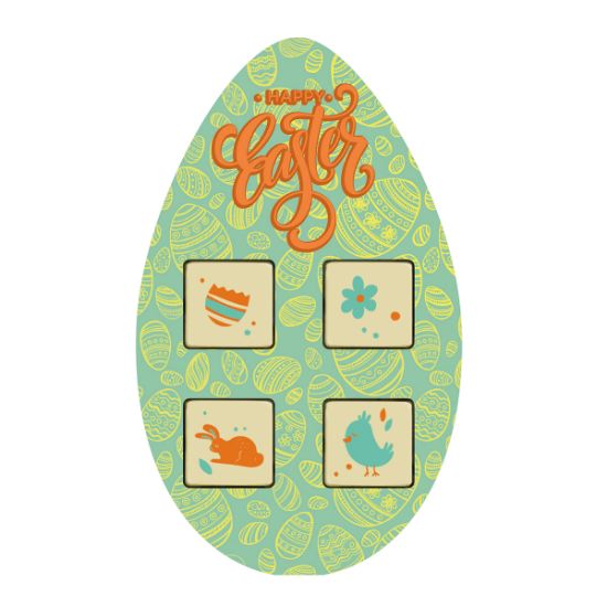 Easter ChoCard - Paas Wenskaart met chocolade blokjes