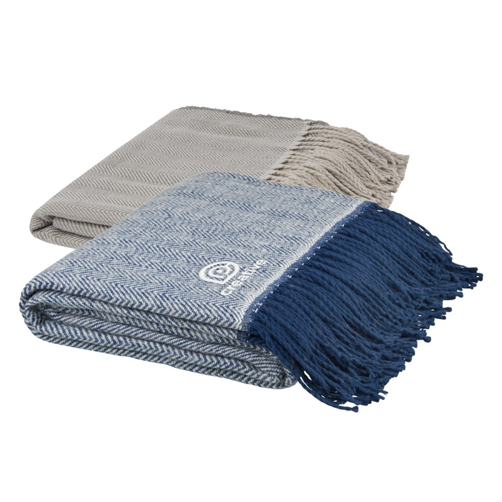 Haven sprei met visgraatmotief