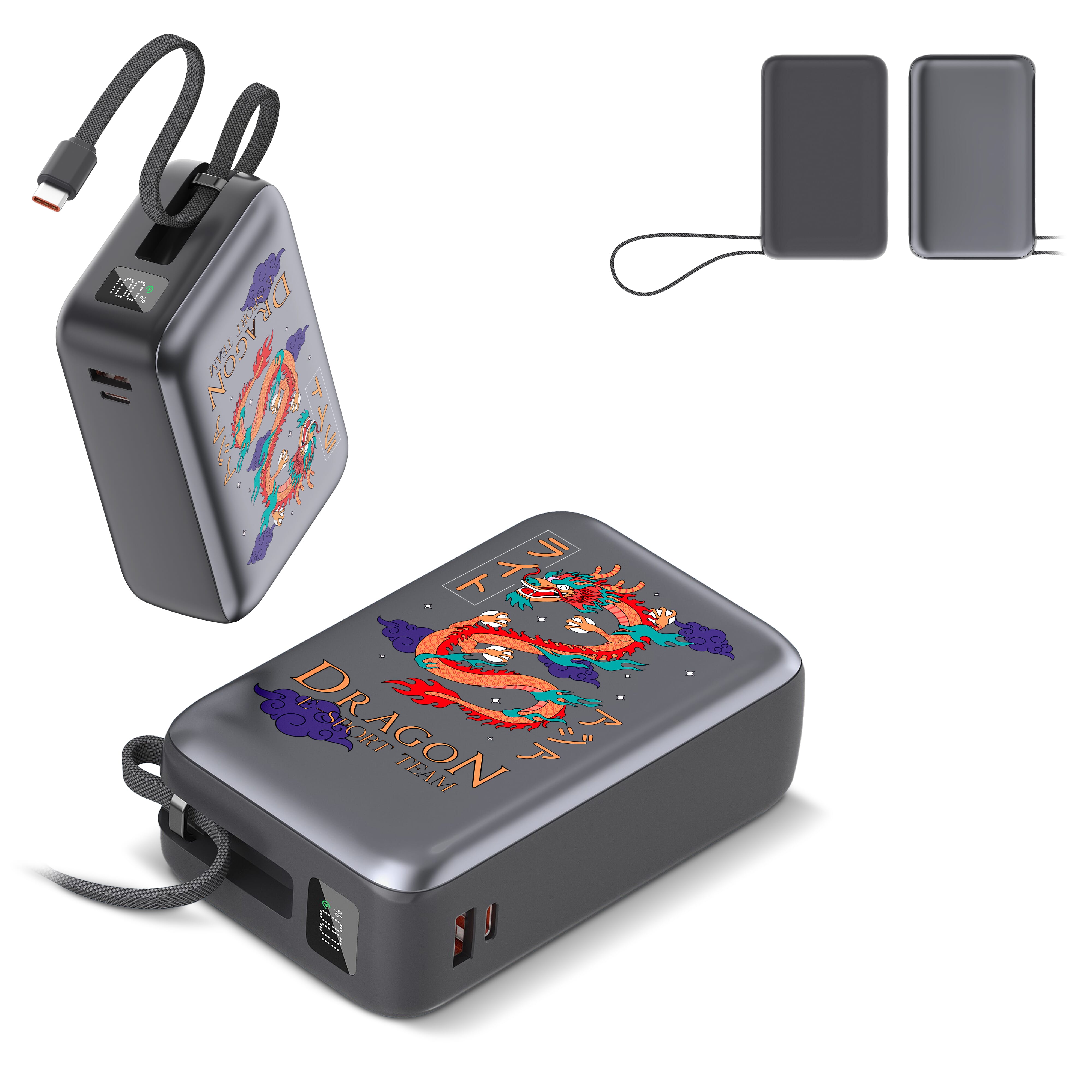 Nova Laptop 65W Powerbank met ingebouwde USB-C kabel 30000 mAh