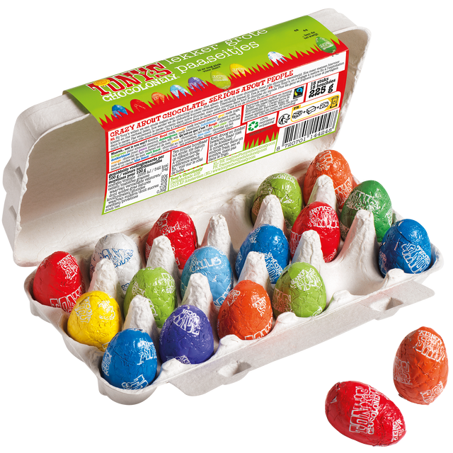 Tony's Chocolonely Paasei mix doos groot (225 gram)