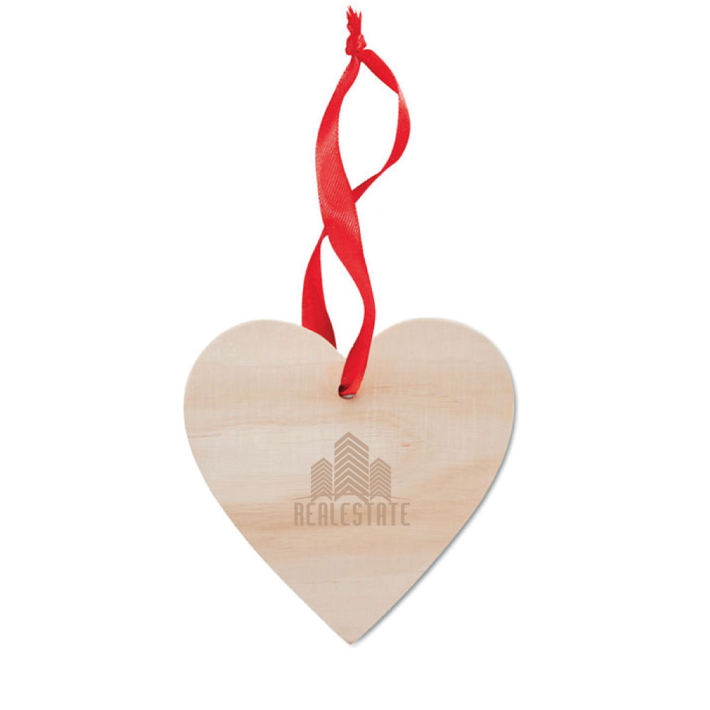 WOOHEART Houten hartvormige hanger