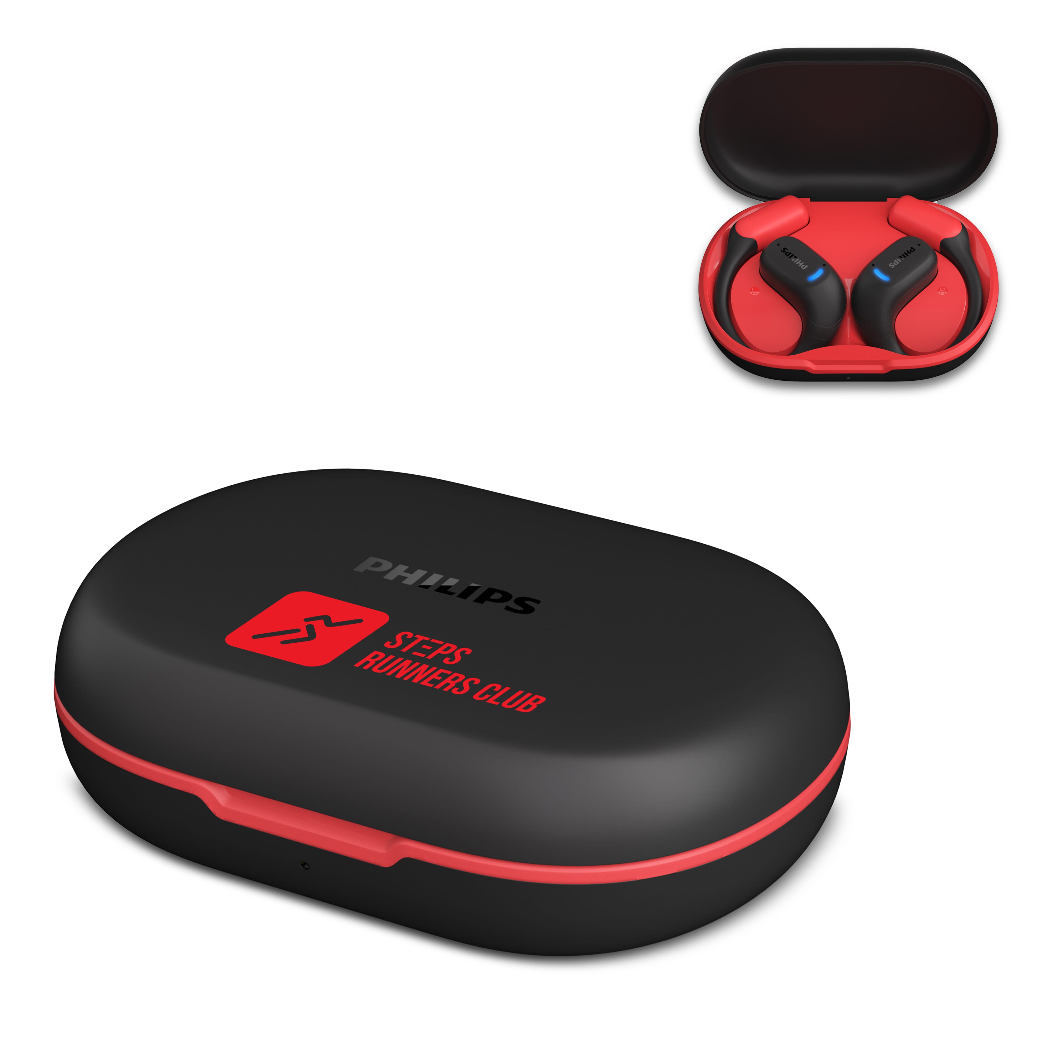 Philips Sports Earphones open-ear met ingebouwd zichtbaarheids lampje | TAA6709