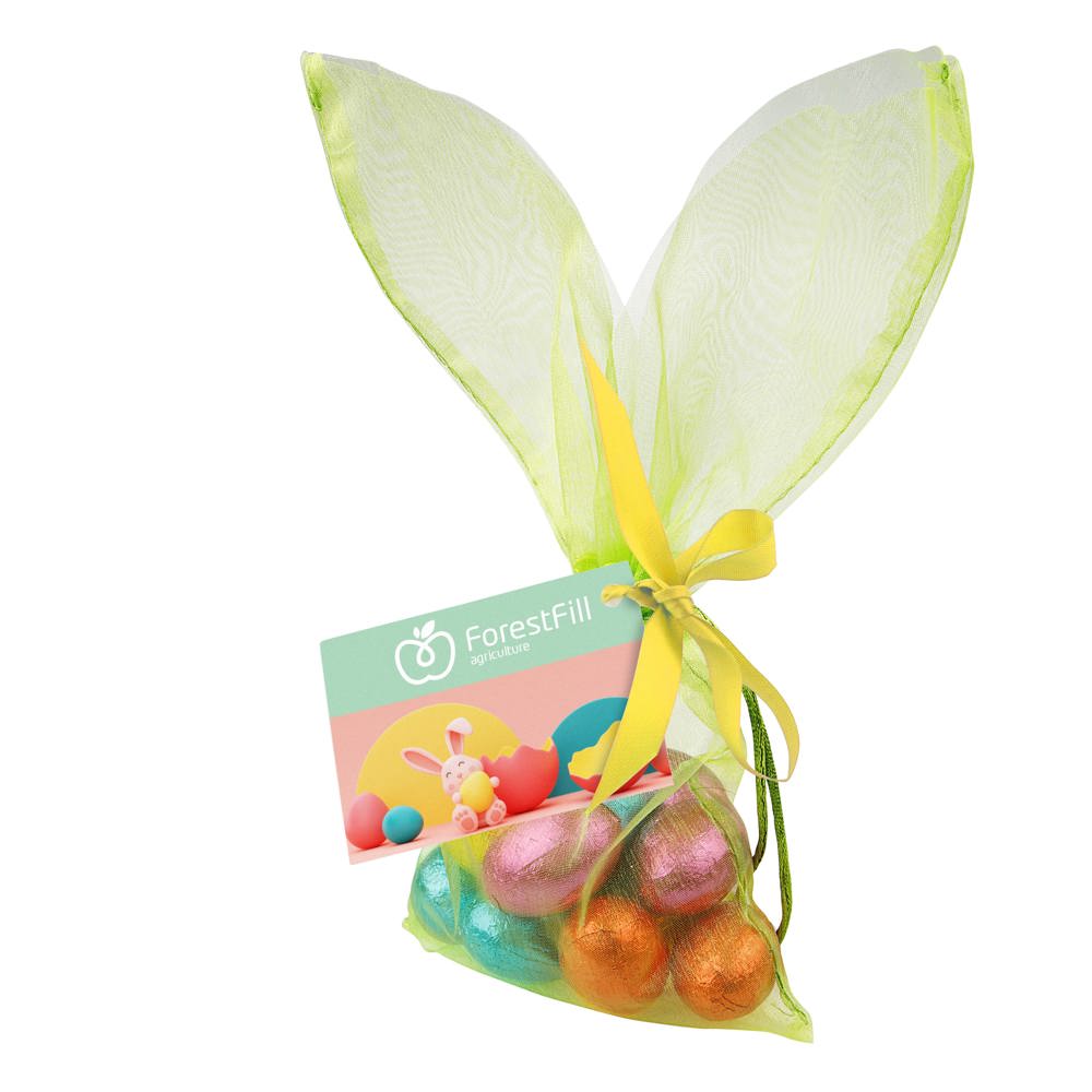 Organza Paashaas zakje groen
