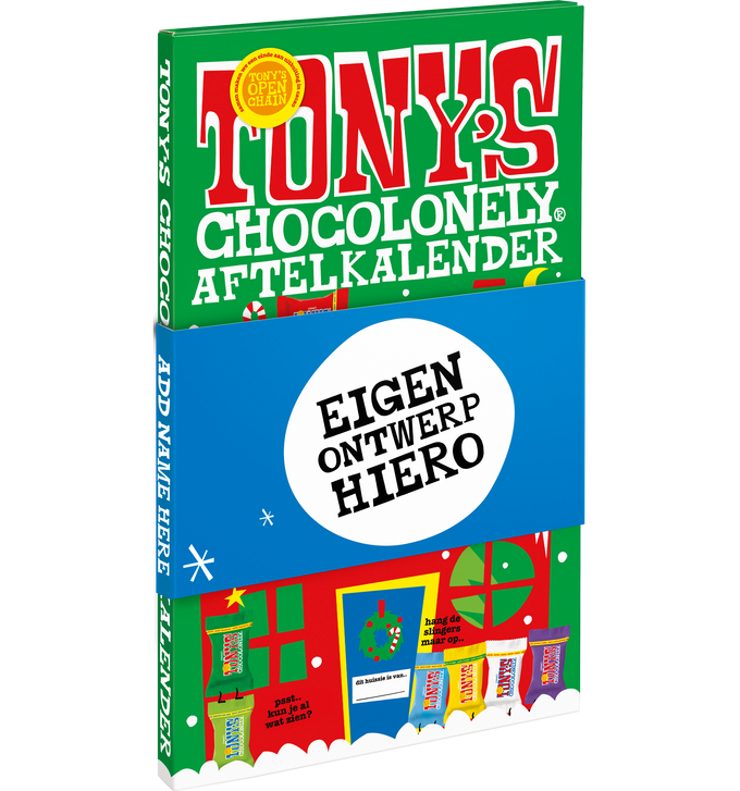 Tony's Chocolonely Kerst Aftelkalender Groot bedrukken