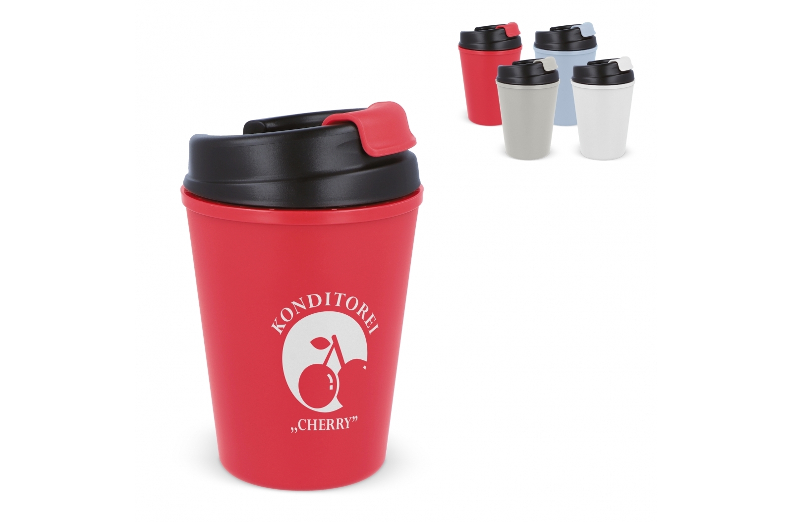 Koffiebeker kunststof to-go 350ml  Licht Grijs