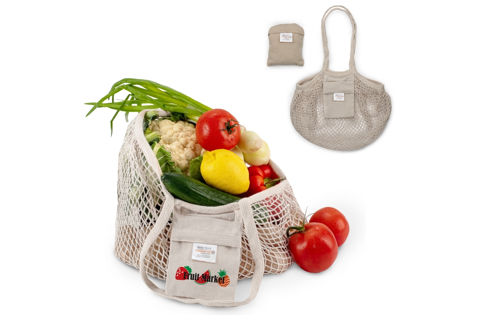 Opvouwbare groente  fruit tas OEKO-TEX®