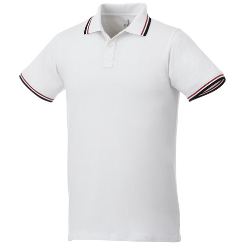 Fairfield heren polo met tipping en korte mouwen